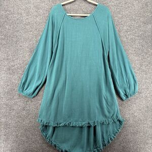 UMGEE‎ Dress Womens M Purple Shift Linen Cotton Long Sleeve Lagenlook Hippie